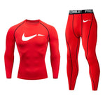 Running tights Sports suit Track suit Gym Man Autumn Winter Outdoor Jogging Thermal underwear  Compressed clothing