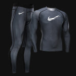 Running tights Sports suit Track suit Gym Man Autumn Winter Outdoor Jogging Thermal underwear  Compressed clothing