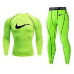 Running tights Sports suit Track suit Gym Man Autumn Winter Outdoor Jogging Thermal underwear  Compressed clothing