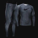 Running tights Sports suit Track suit Gym Man Autumn Winter Outdoor Jogging Thermal underwear  Compressed clothing