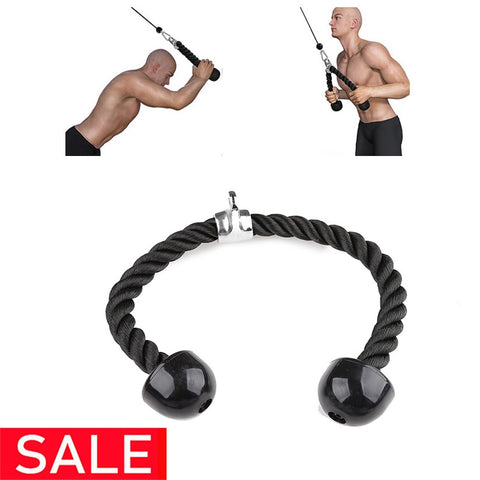 Tricep Rope Abdominal Crunches Cable Pull Down Laterals Biceps Muscle Training Fitness Body Building Gym Pull Rope