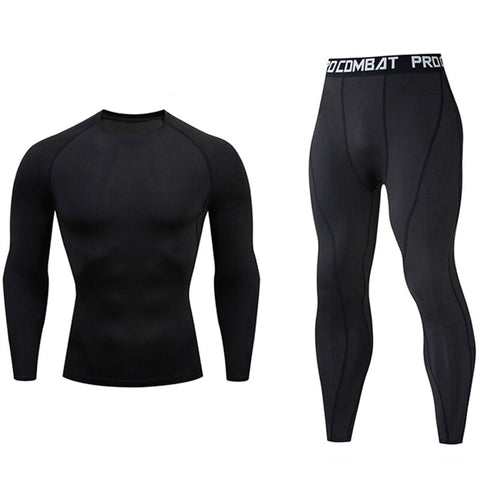 Running tights Sports suit Track suit Gym Man Autumn Winter Outdoor Jogging Thermal underwear  Compressed clothing