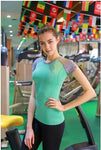 ALBREDA Women Breathable Yoga T-shirt Gym Workout Tees Summer Fitness Running Sports Shirt Clothing Female Quick dry Sportswear