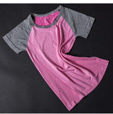 ALBREDA Women Breathable Yoga T-shirt Gym Workout Tees Summer Fitness Running Sports Shirt Clothing Female Quick dry Sportswear