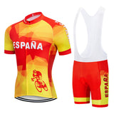 2019 Summer Spain Cycling Jersey Set MTB Uniform Bicycle Clothing Bike Clothes Wear Mens Short Maillot Culotte Sports Suit