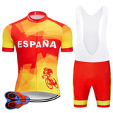 2019 Summer Spain Cycling Jersey Set MTB Uniform Bicycle Clothing Bike Clothes Wear Mens Short Maillot Culotte Sports Suit