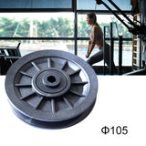 1 Piece Universal 70mm/90mm/105mm Diameter Wearproof Nylon Bearing Pulley Wheel Cable Gym Fitness Equipment Part